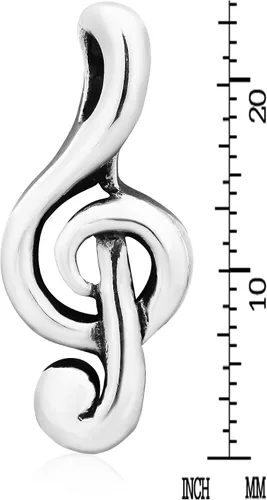 Vista 4 de Treble Clef .925Plata Esterlina Musical Colgante