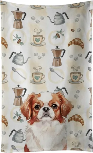 Vista 360 de Caroline's Treasures Afghan Hound - Toalla de cocina para barra de café, terciopelo frontal y lazo de algodón, lavable a máquina Sabueso afgano