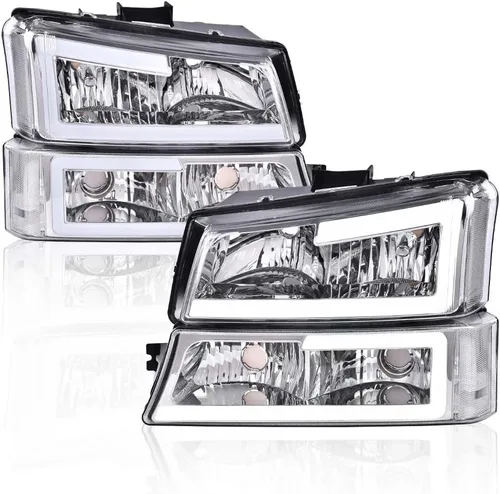 Vista 14 de PIT66, juego de faros delanteros LED Front Lights Assembly, for 1500 2500 3500 HD Model No Cladding Only, Driver & Passenger Side, Somked Lens