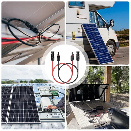 Vista 8 de iGreely - Cable de extensión solar de 10 pies y 10 AWG con conector macho y hembra de panel solar, adaptador de panel solar