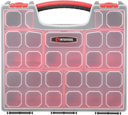 Vista 8 de INTERTOOL Organizador de Ferretería con 7 Contenedores Removibles Profundos - Caja de Herramientas de Almacenamiento de Piezas Pequeñas