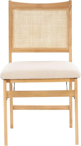 Vista 8 de Powell Kasi Silla Lateral de Comedor Plegable de Caña de Ratán Beige, Natural