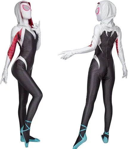 Vista 4 de Beita Gwen Stacy - Disfraz de cosplay de tela de elastano para Halloween