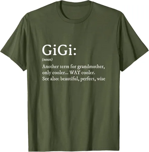 Vista 55 de Gigi Definition - Camiseta de regalo para abuela, cumpleaños y abuela, Negro