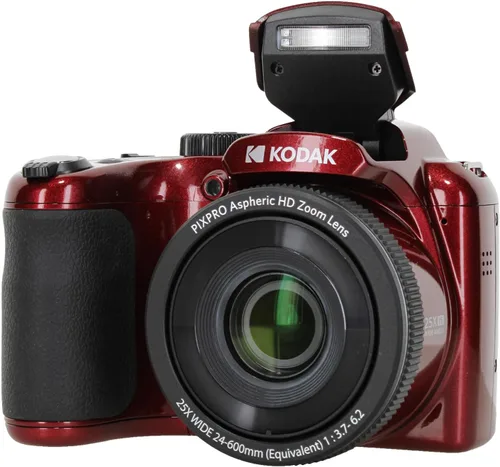 Vista 5 de Kodak PIXPRO AZ255 - Cámara digital (rojo) Sensor de 16 MP, zoom óptico de 25x, lente gran angular de 0.945 in y estabilización óptica de imagen