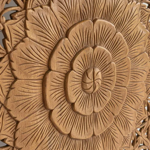Vista 5 de Cabecera balinesa grande tamaño King hecha a mano, paneles de arte para colgar en la pared, decoración del hogar, vida costera, Tailandia, 72