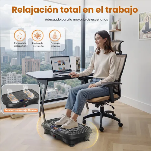 Vista 6 de AXV Vibration Plate Fitness Platform Exercise Machine Vibrating Shaking Full Body Shaker Workout Vibrate Stand Shake Board Sport for Weight Loss Fat