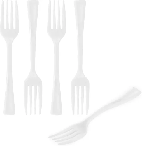 Vista 26 de Restaurantware - Mini tenedor de 4 pulgadas, 100 tenedores pequeños desechables – resistente, par con hormigueros, postres o muestras, tenedores