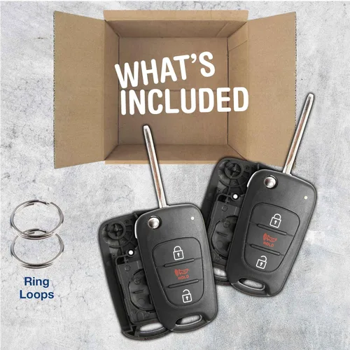 Vista 4 de KeylessOption Carcasa exterior para Kia (paquete de 2)