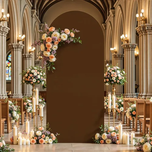 Vista 38 de Cubierta de Fondo de Arco Azul Bebé, Cubierta de Arco de Spandex de 1.83 m Ajustada para Arco de Boda Chiara, Cubierta de Fondo de Arco Redonda