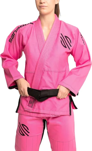 Vista 3 de Sanabul Essential BJJ Gi para mujer Jiu Jitsu Gi brasileño para mujer, tela ligera preencogida