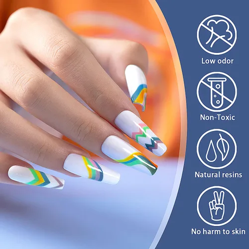 Vista 2 de RARJSM Juego de esmaltes de uñas de gel que cambian de color de temperatura, 12 colores que cambian el estado de ánimo, rosa, naranja, rojo, azul