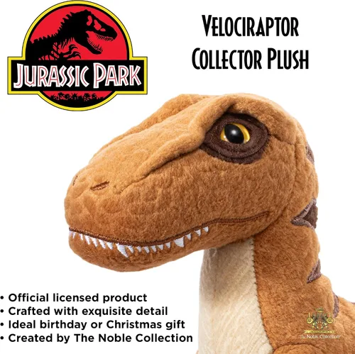 Vista 3 de The Noble Collection Velociraptor de peluche Jurassic Park Collector