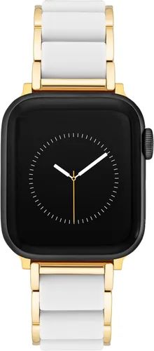 Vista 7 de Anne Klein Silicone Adjustable Bracelet for Apple Watch Negro/Oro rosa