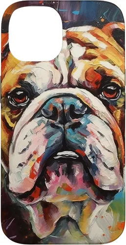 Vista 4 de Funda para iPhone 14 Pro Max English Bulldog Pet Paw Men Women Dog Lover