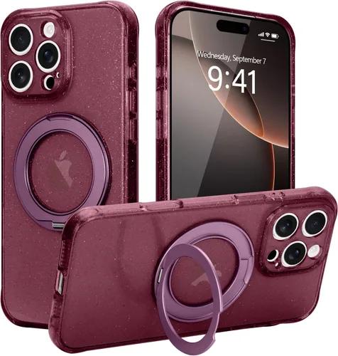 Vista 25 de Funda para iPhone 16 Pro Max, compatible con Magsafe, color negro