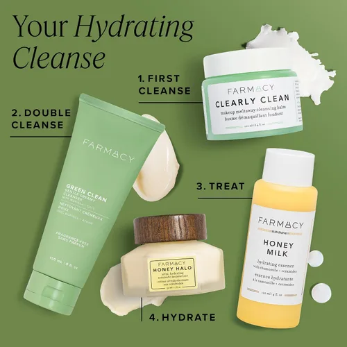 Vista 6 de Farmacy - Limpiador facial cremoso suave - Limpiador facial hidratante para nutrir y ayudar a eliminar el maquillaje y las impurezas - Enriquecido