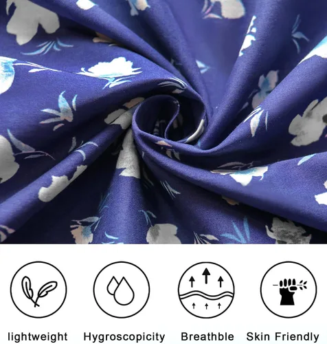 Vista 7 de IZZY + TOBY Camisones de algodón ligero para mujer, camisón de algodón sin mangas, camisón de media pantorrilla para mujer