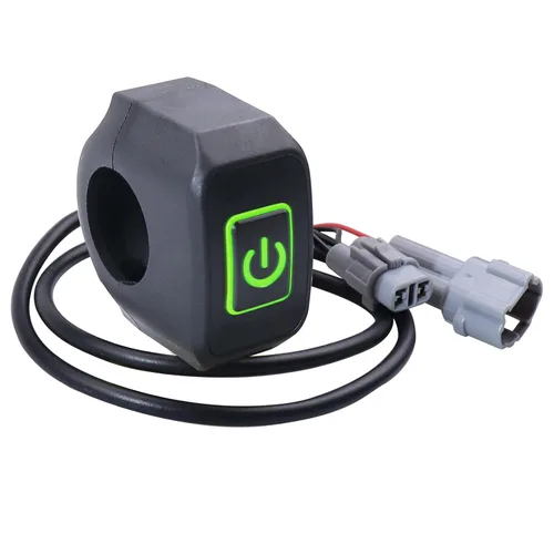 Vista 10 de Interruptor de manillar de motocicleta impermeable de 7/8 ″ con luz indicadora, interruptor de botón de 3, luz antiniebla ON/OFF