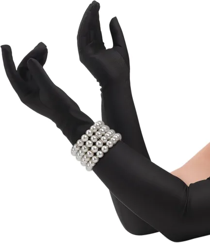 Vista 6 de DRESHOW Juego de accesorios del Gran Gatsby de los años 20 para mujer, accesorios de disfraz de flapper, diadema de plumas, juego de accesorios de 1