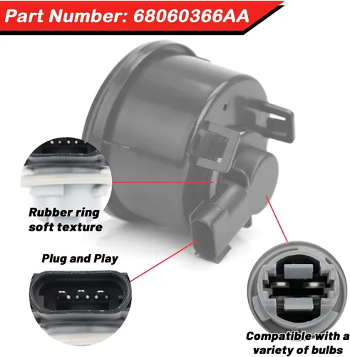 Vista 3 de Juego de enchufes para señales de giro y luces de estacionamiento delanteras para Jeep Wrangler TJ y Unlimited 1997-2006, Cherokee XJ 1999-2001