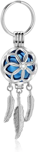 Vista 13 de shajwo Joyería de cremación atrapasueños urna llavero para cenizas para mujeres y hombres Memorial Angel Wing Human Pet Ashes Pendant