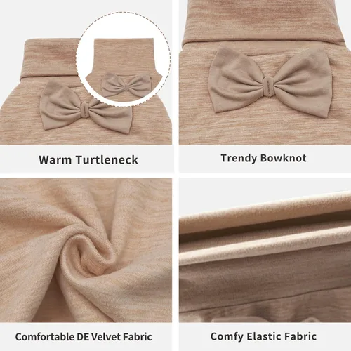 Vista 3 de KYEESE Pijamas para perros pequeños – Suéter elástico de cuello alto, abrigo de material súper suave y cálido con corbatín, pijama para perro