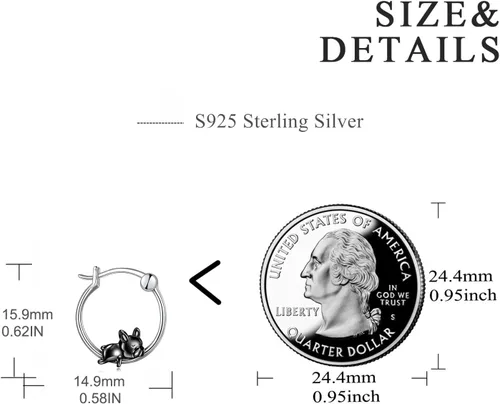 Vista 66 de VONALA Bonitos aretes de aro de plata de ley 925, regalos de cumpleaños para mujer