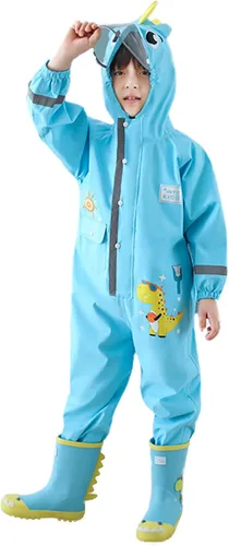 Vista 2 de Traje de lluvia impermeable de una pieza para niños pequeños, tallas S-XL de 1 a 6 años