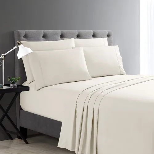 Vista 18 de Juego de sábanas Cathay Home Micro Caress lujoso, 90 g/m², 3 piezas, tamaño Twin, con 1 funda de almohada adicional, color Aqua