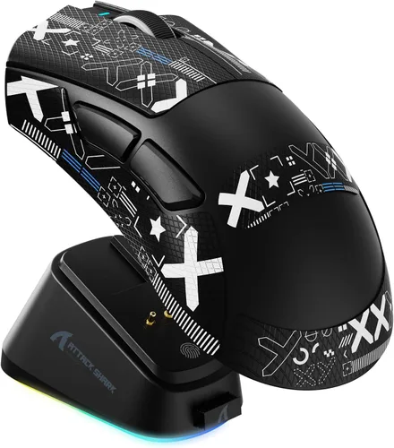 Vista 13 de ATTACK SHARK V3 PRO - Ratón inalámbrico para juegos de deportes electrónicos con base de carga magnética: 2.19 oz ligero, sondeo 1K, sensor