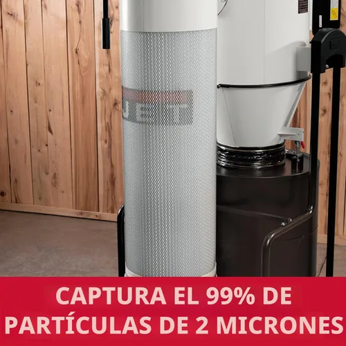 Vista 2 de JET Colector de polvo ciclónico, filtro de 2 micrones, 3 HP, 230V 1Ph (modelo JCDC-3)
