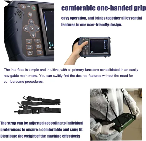 Vista 5 de DAWEI S1 máquina de ultrasonido veterinaria portátil 3.5MHz sonda convexa para animales de embarazo Perro cerdo cabra veterinario escáner
