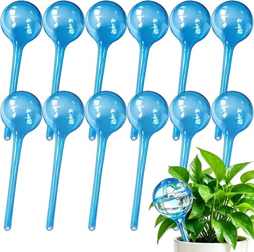 Vista 15 de MOONSOUND Globos de riego automático para plantas – 10 bombillas de riego automático para plantas en macetas de interior y exterior, cuidado