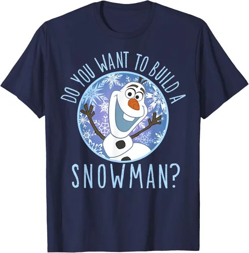 Vista 18 de Disney Camiseta Frozen Olaf con texto en inglés "Do You Want to Build A Snowman Negro