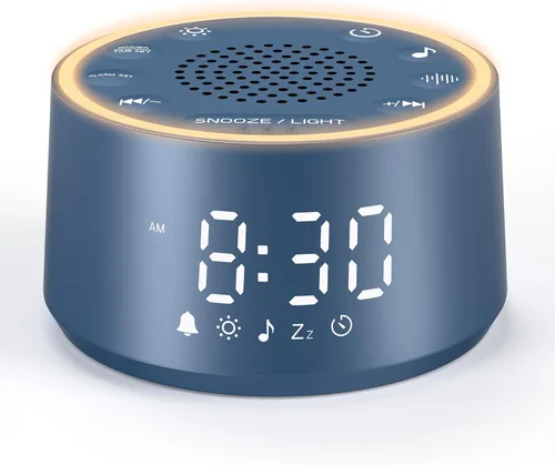 Vista 11 de Dreamegg Máquina de Sonido para Dormir - Máquina de Sonido de Ruido Blanco D1 Nova para Bebé y Adulto con Reloj Despertador, Sonidos Relajantes