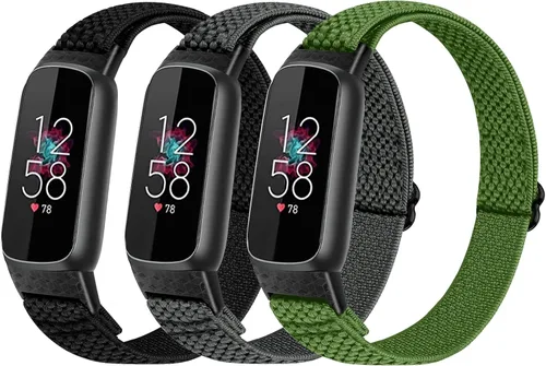 Vista 9 de TumpCez Bandas elásticas de nailon compatibles con correas Fitbit Luxe para mujeres y hombres, elásticas, ajustables, transpirables, cómodas