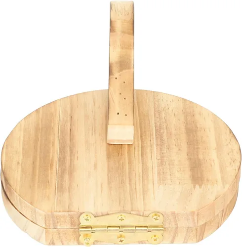 Vista 7 de Herramienta de prensado de masa, herramienta de prensa de tortilla de maíz de madera, molde para hacer albóndigas con mango antideslizante