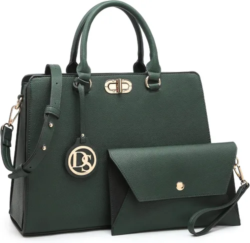 Vista 17 de Dasein Bolsos de Mano para Mujeres Carteras Bolsos de Trabajo para Damas Cartera Satchel Tote con Asa Superior Bolsos de Hombro con Clutch a Juego