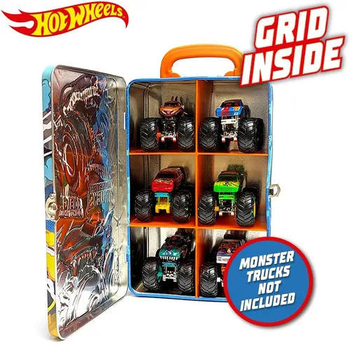 Vista 2 de Hot Wheels Monster Trucks - Estuche de almacenamiento para 6 camiones Monster o 25 coches