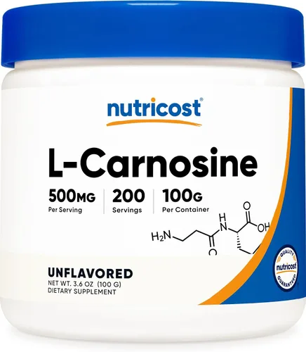 Vista 6 de Nutricost L-Carnosina en polvo 1.76 oz (100 porciones) - Sin OMG