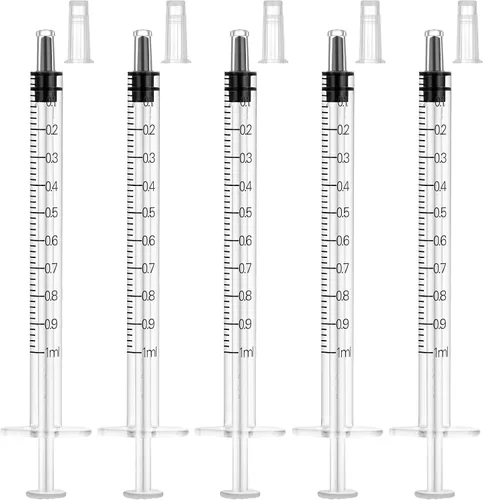 Vista 14 de Jeringa Luer Lock de 1 ml para Líquidos, Jeringa con Tapa, Paquete de 30 Unidades Envueltas Individualmente
