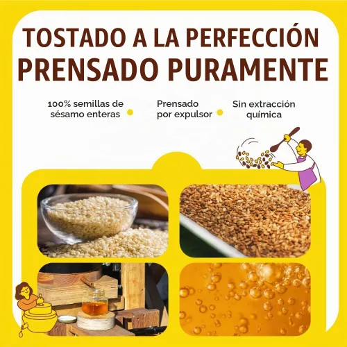 Vista 5 de OTOKI 100% Puro Aceite de Sésamo Tostado Premium, Tostado a la Perfección, Aceite al Estilo Tradicional Coreano, 500ml (16.90 fl oz)