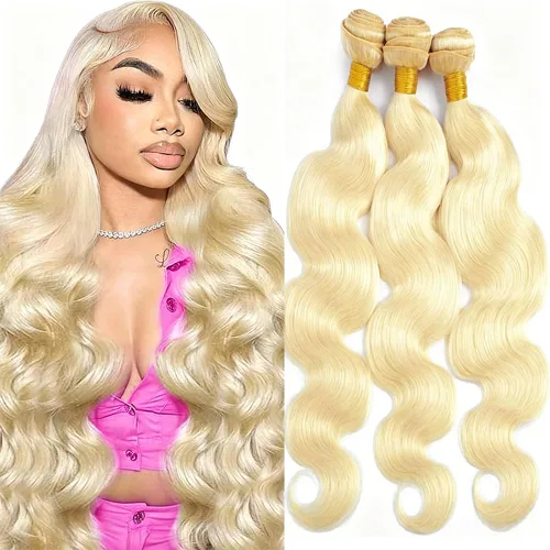 Vista 64 de P4613 Cabello humano rizado onda profunda marrón y paquetes mixtos 8 10 12 P4613 Ombre Marrón-Rubio-DP