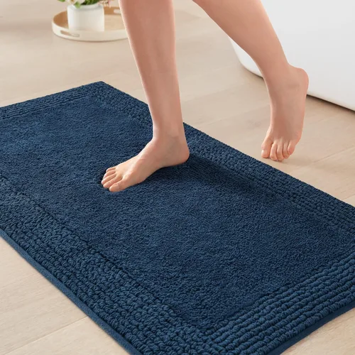 Vista 27 de Madison Park Splendor - Alfombra de baño reversible 100% algodón con mechones - 3000 GSM calidad hotelera lujosa felpa de pelo medio alfombrilla