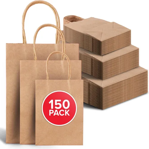 Vista 9 de Stock Your Home Bolsas de papel kraft marrón de 52 libras (50 unidades) – Bolsas de comestibles grandes a granel para compras