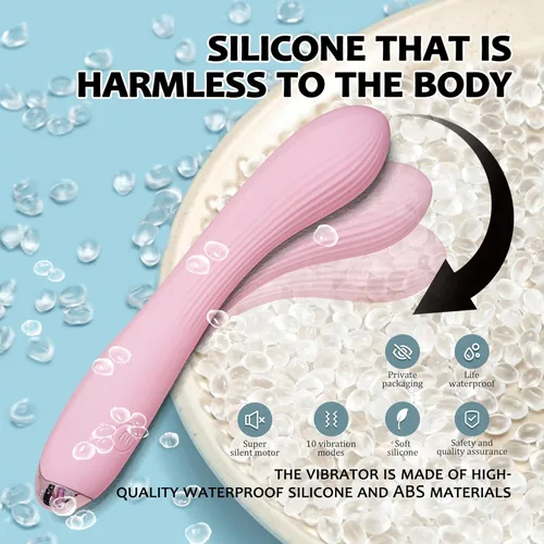 Vista 5 de Consolador vibrador suave de silicona completa para estimulación del clítoris y anal con 10 patrones de vibración, juguetes sexuales para adultos