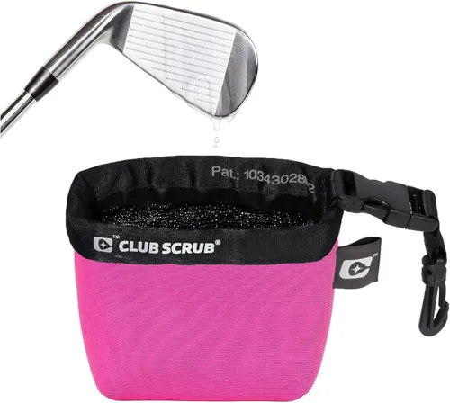 Vista 9 de Club Scrub Bolsa de limpieza para palos de golf y pelotas de golf, forro impermeable con tecnología de cara limpia, clip desmontable, lavable a
