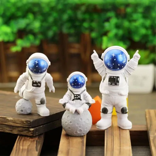 Vista 5 de Figura de astronauta de resina, estatua, escultura de astronauta, escultura de astronauta, juguetes educativos, adornos de astronauta