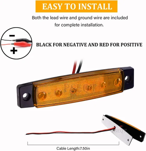 Vista 8 de PSEQT 10 unidades de luces LED de tira de roca para auto, luces de rueda de bajo brillo, kits de iluminación para guardabarros, impermeables